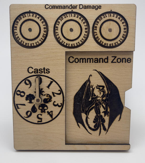 Commander Command Zone MTG tray with magnetic dials Magic the Gathering